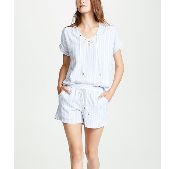 RAILS JERI BLUE WHITE HOLLAND STRIPES SHIRT SIZE M - Picture 1 of 6